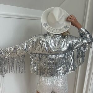 Sequin Fringe Jacket never worn